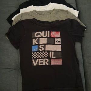 4 Gently used Boys Quiksilver shirts